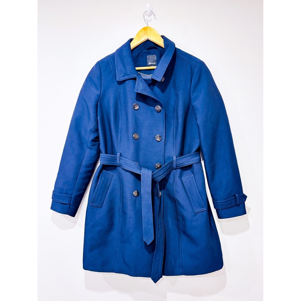 REITMANS Navy Double Breasted Belted Trench Coat Tailored Office X-Large